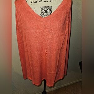 Calvin Klein Womans Long Sleeve Red Top Size XXl